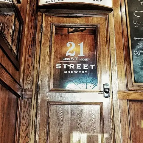 The brewery door
