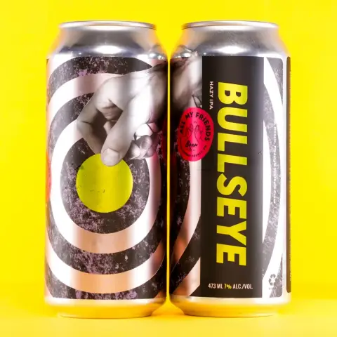 Bullseye hazy IPA can