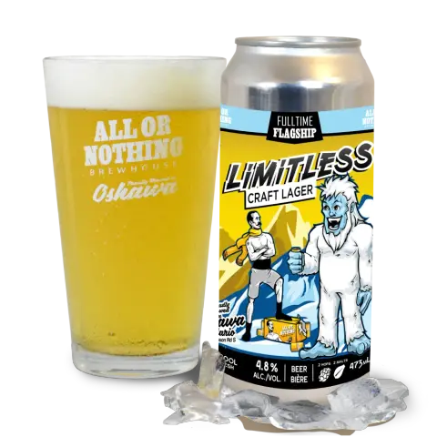 Limitless Craft Lager can