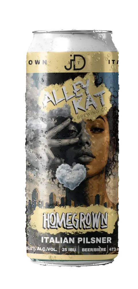 A can of Alley Kat Homegrown beer