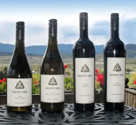 Ancient Hill wine bottles
