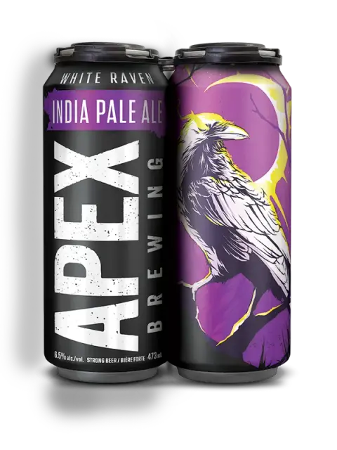 Apex White Raven IPA cans