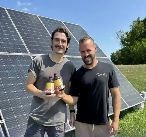 Solar panels at the Arbru brewery
