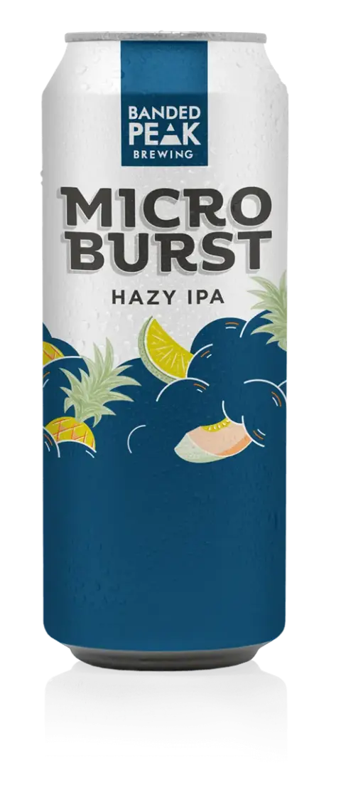 Banded Peak Microburst hazy IPA can