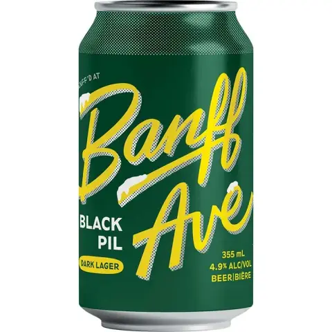 Banff Ave Brewing Black Pil can
