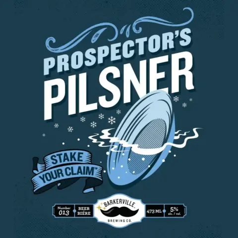 Barkerville Prospector's Pilsner label