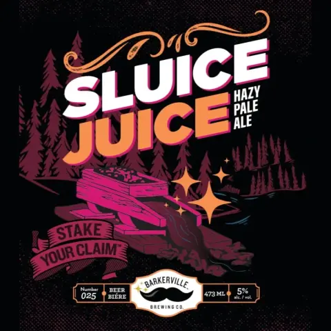 Barkerville Sluice Juice Hazy Pale Ale label