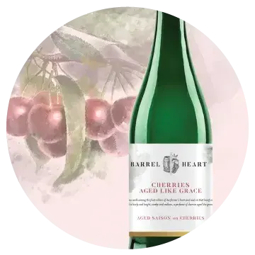 Barrel Heart Cherries Aged Like Grace aged saison bottle