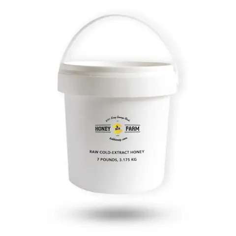 Raw Honey – 7 lb. (3.18 kg) Bucket – Cold-Extract, Pure, & Unpasteurized