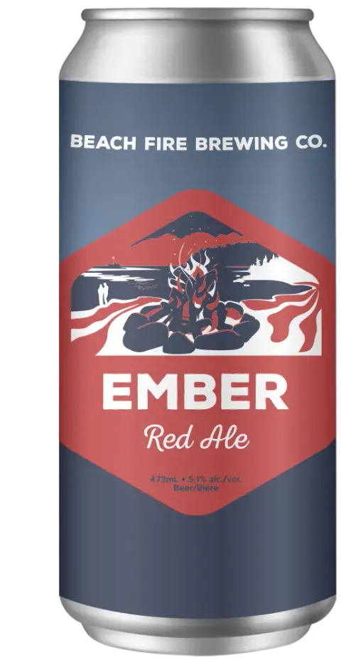 Can of Beach Fire Ember Red Ale