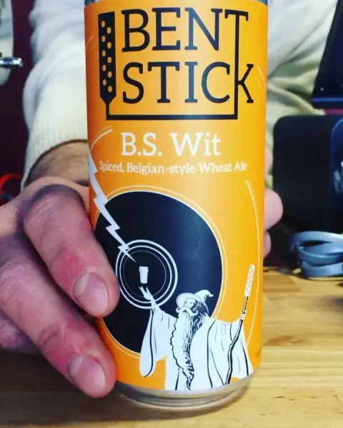 A can of Bent Stick BS Wit Belgian-style wheat ale