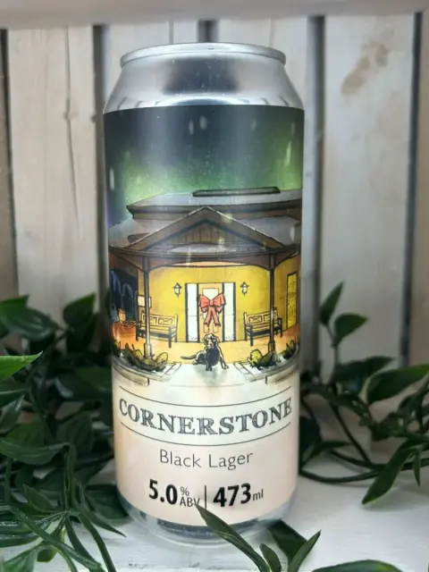Black Lab Cornerstone Black Lager can