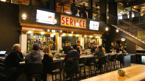 The bar at BNA Brewing in Vernon