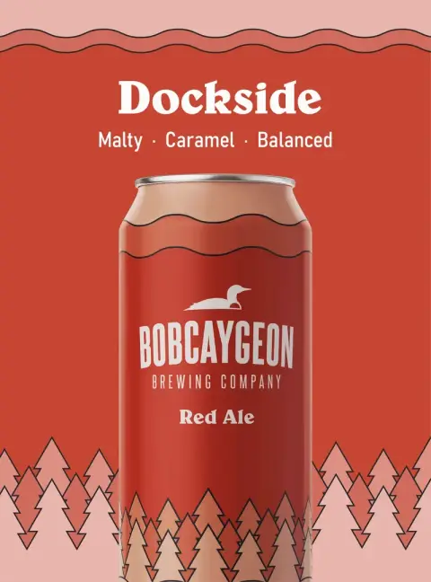 Dockside Red Ale can label