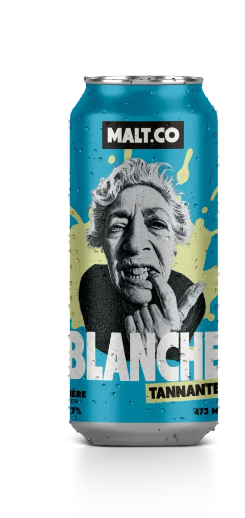 Can of Maltco Blanche