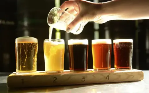 A Brasserie Wilsy tasting flight