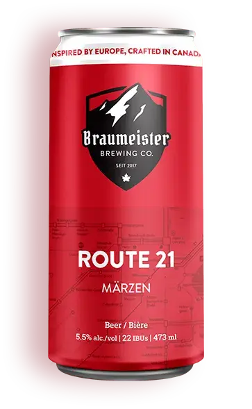 A can of Braumeister Route 21 Märzen