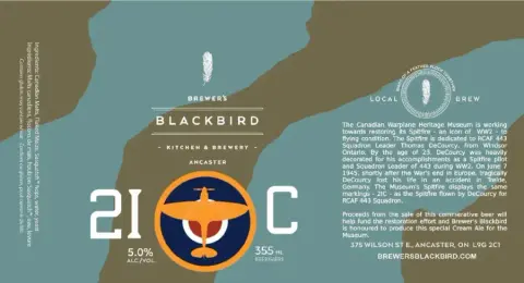 The 2 i c Cream Ale can label from Brewers Blackbird