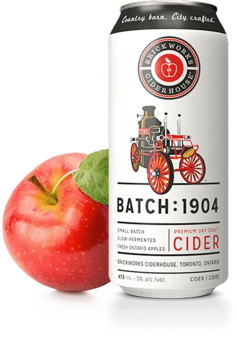 A can of Brickworks Batch: 1904 dry cider