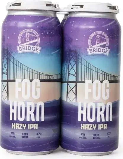 Can of Bridge Foghorn Hazy IPA