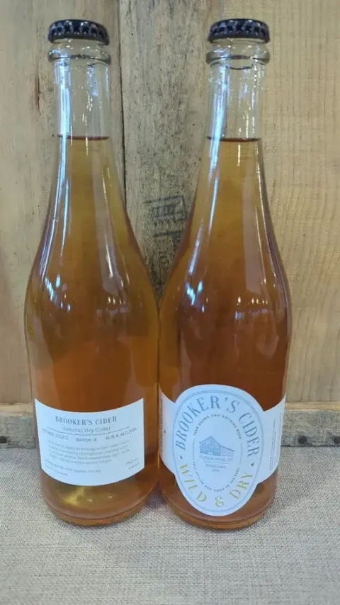 A bottle of Brooker's 2023 Batch 4 Natural Dry Cider