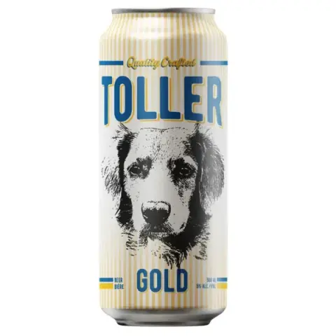 Burnside Brewing Toller Gold lager in a 568 ml can