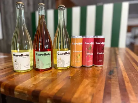 The Carolinia Cider Co. cider line-up
