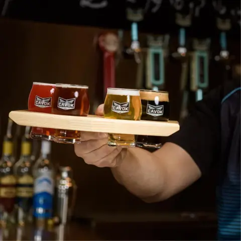 A CAVOK tasting tray