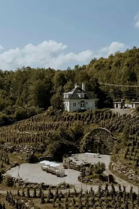 Château Ste-Agnès Old Wine Cellar Aerial View