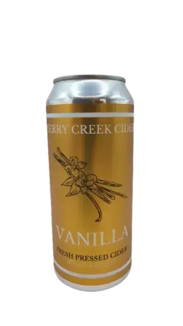 Can of Cherry Creek Vanilla fresh pressed cider