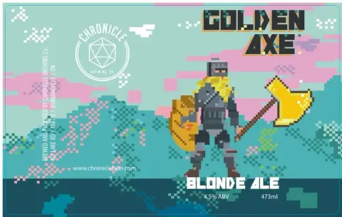 Golden Axe Blonde Ale can from Chronicle Brewing