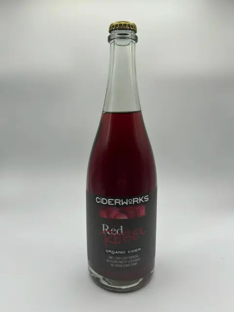 A bottle of Red Rebel cider