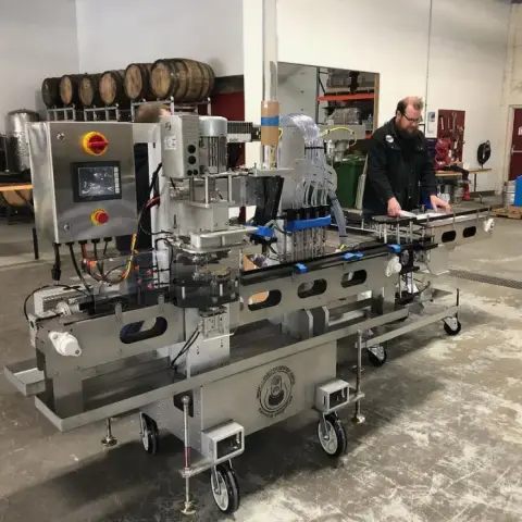 The canning line at Clifford Brewing