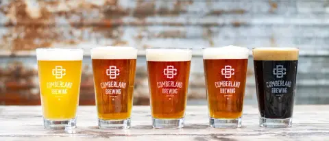 Flight of Cumberland Brewing beers