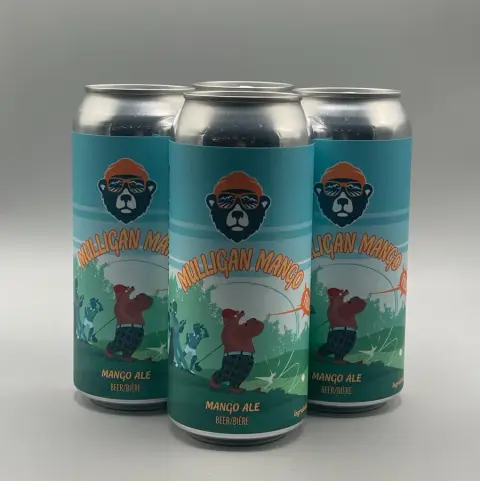 A four-pack of Dark Woods Mulligan Mango Ale cans
