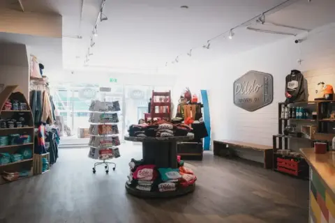 Interior of the Dildo Brewing Co. bottle shop on Water Street, St. John's