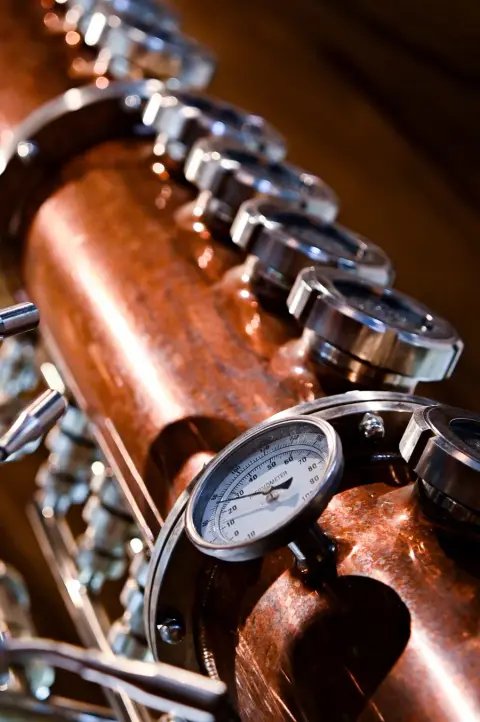 Interior of the Cherry River distillery in Magog