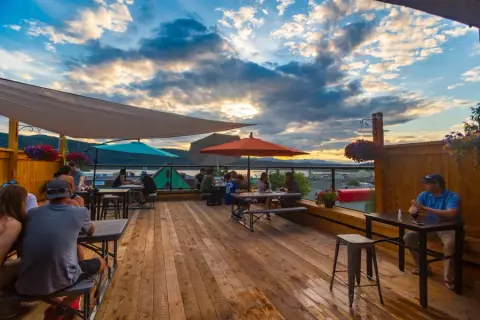 Dog Mountain Brewing rooftop patio