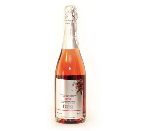 Bottle of Domaine de Dunham sparkling rosé cider