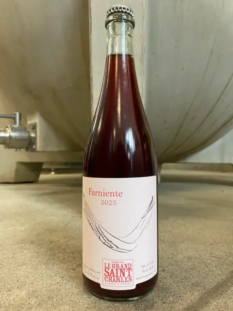 A bottle of Farniente sparkling wine