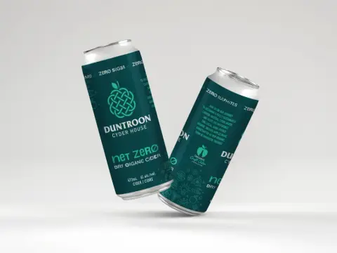 A can of Duntroon Net Zero organic dry cyder
