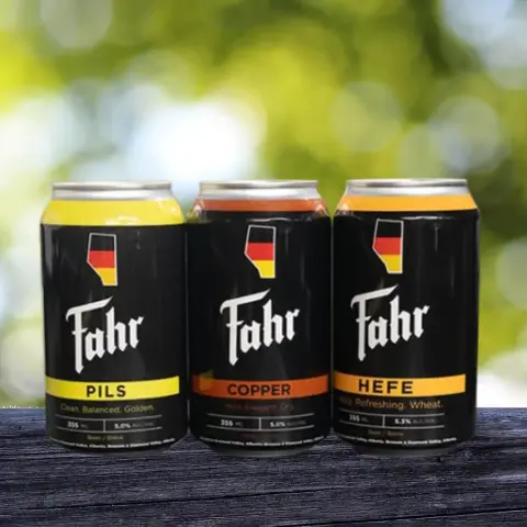 Fahr Pils, Copper and Hefe cans