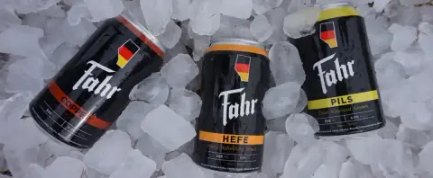 Fahr Hefe can on ice