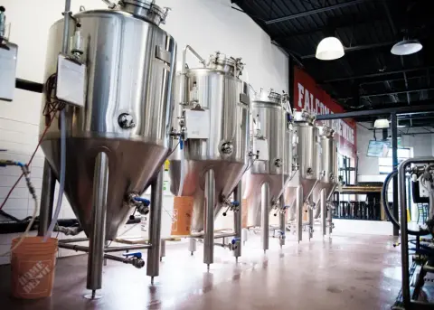 Fermenters at Falcon Brewing in Ajax