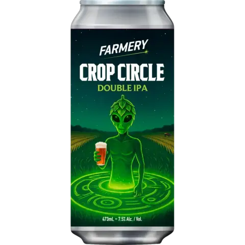 A can of Farmery Crop Circle Double IPA