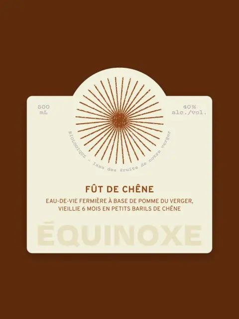 Label of Fût de Chêne apple spirit