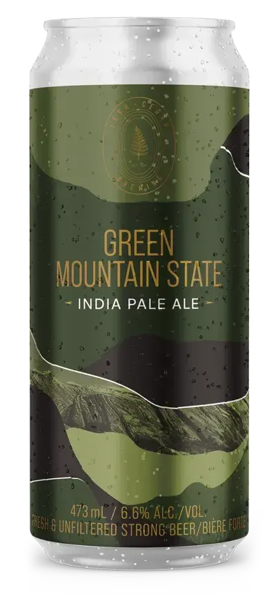 Green Mountain State IPA can by Fern + Cedar