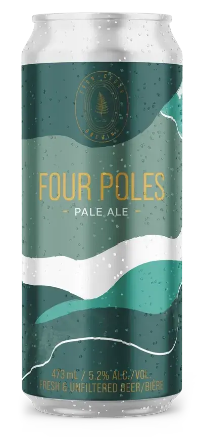 Four Poles Pale Ale can by Fern + Cedar