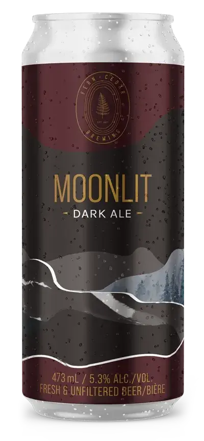 Moonlit Dark Ale can by Fern + Cedar