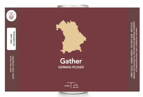 Gather German Pilsner can